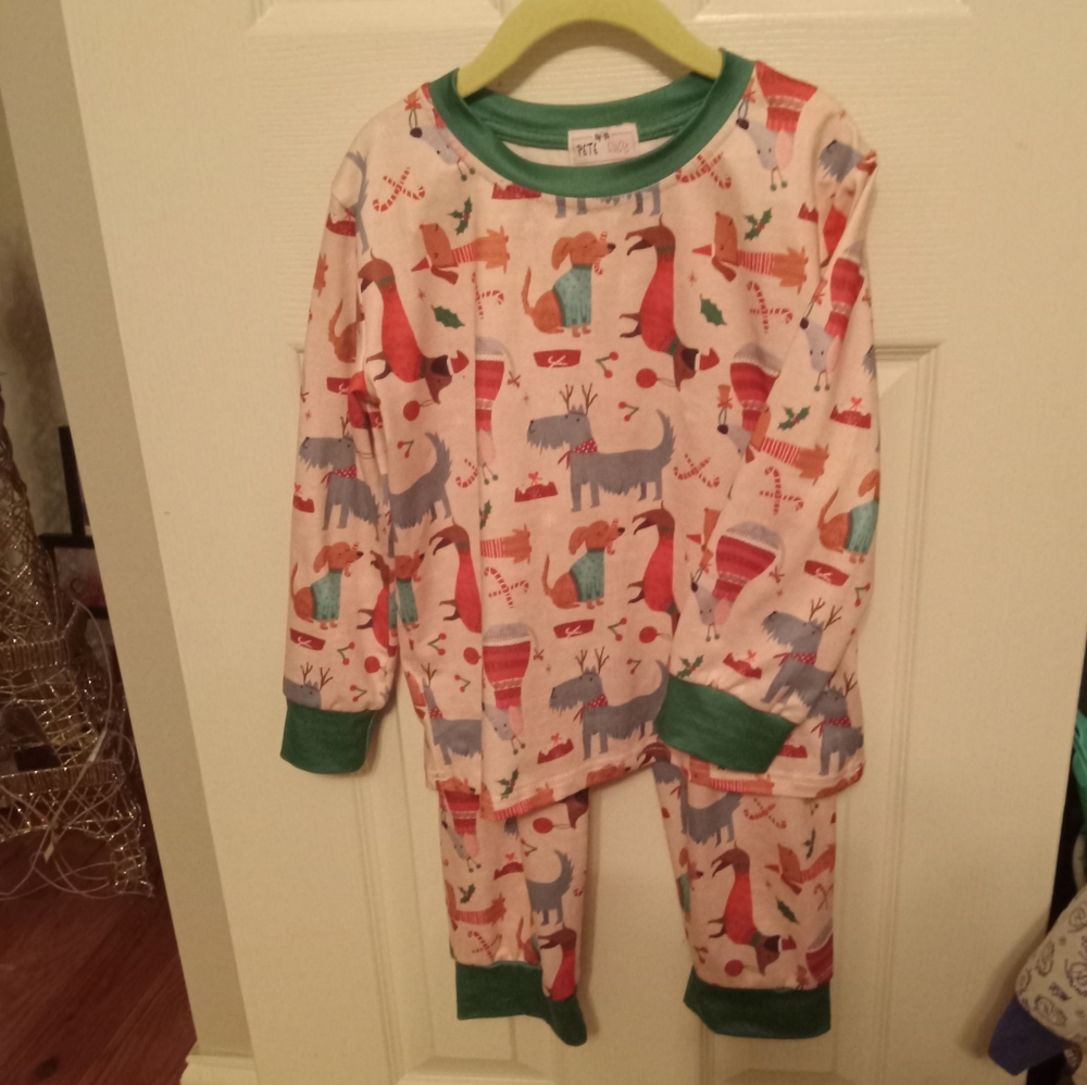 Pete + Lucy We Woof You A Merry Christmas Pjs Size 3t